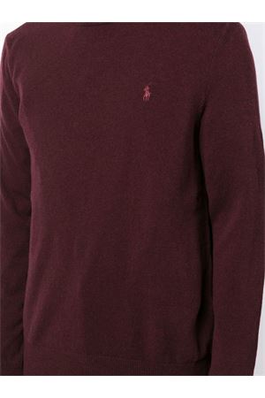 Maglione in lana bordeaux RALPH LAUREN | 710876714006AGEDWINE